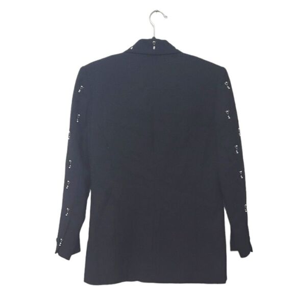 Vintage Black Pearl Bedazzled Blazer - Picture 2 of 4